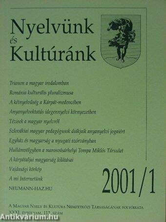 Nyelvünk és Kultúránk 2001/1.