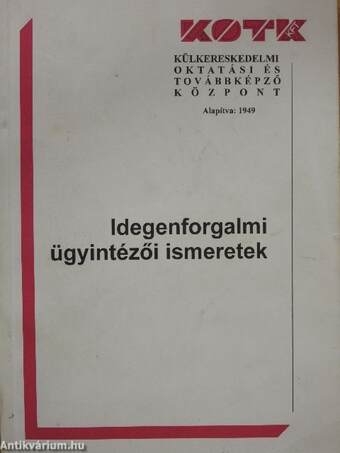 Idegenforgalmi ügyintézői ismeretek