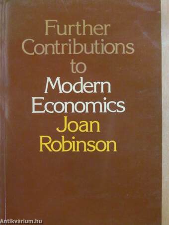 Further contributions to modern economics