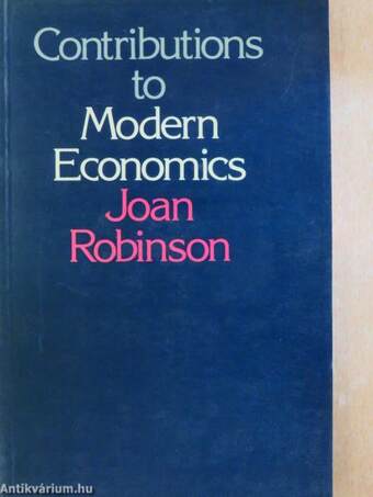 Contributions to modern economics