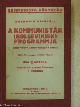 A kommunisták (bolsevikiek) programmja