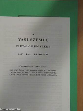 Vasi Szemle 2004/1.