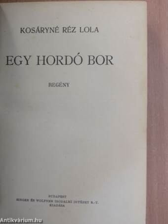 Egy hordó bor