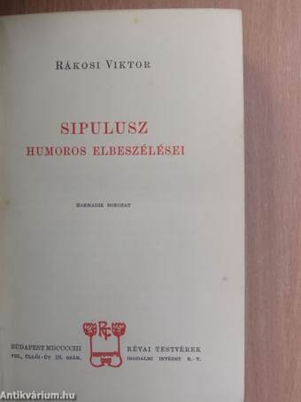 Sipulusz humoros elbeszélései III.