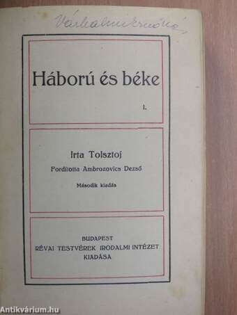 Háború és béke I-III.