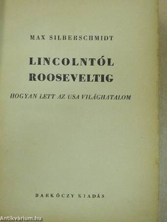 Lincolntól Rooseveltig