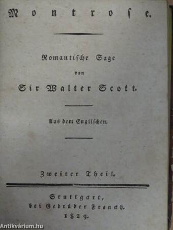 Montrose I-III./Der Schwarze Zwerg I-II. (gótbetűs)