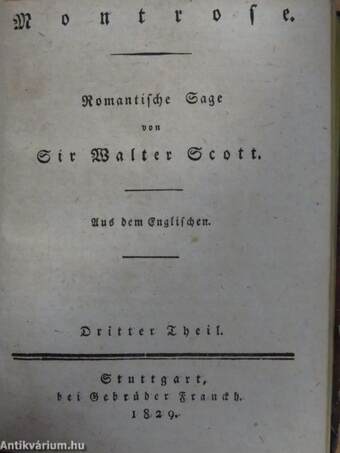 Montrose I-III./Der Schwarze Zwerg I-II. (gótbetűs)