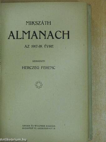 Mikszáth Almanach az 1917-ik évre