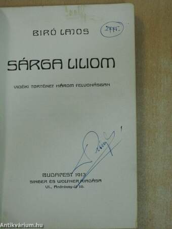 Sárga liliom