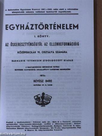 Egyháztörténelem I-II.