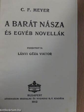 A barát násza és egyéb novellák