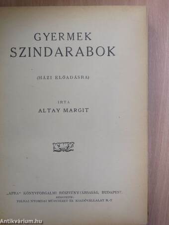 Gyermek szindarabok