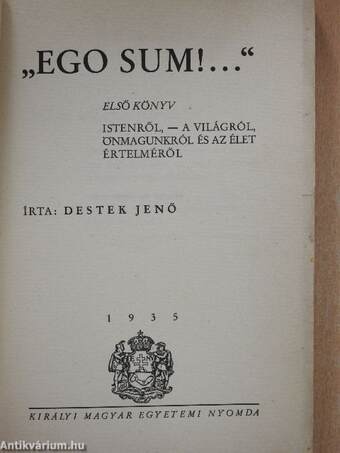 "Ego sum!..." I.