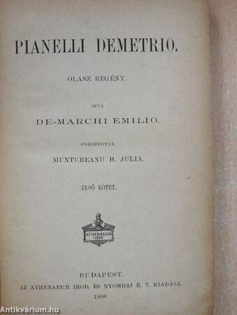 Pianelli Demetrio I-II.