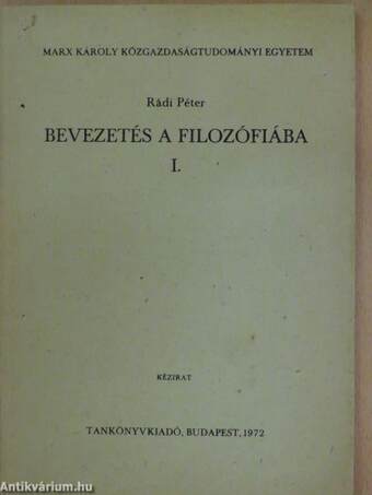 Bevezetés a filozófiába I.