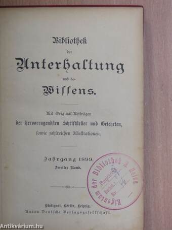 Bibliothek der Unterhaltung und des Wissens II. (gótbetűs)