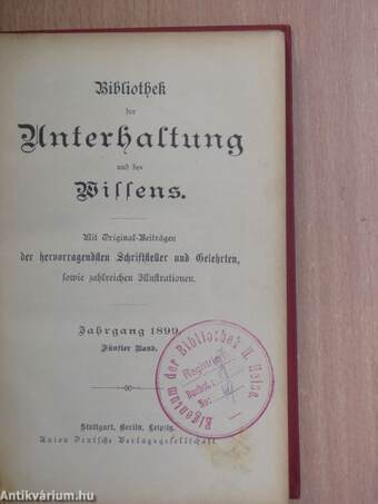 Bibliothek der Unterhaltung und des Wissens V. (gótbetűs)