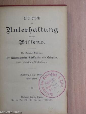 Bibliothek der Unterhaltung und des Wissens I. (gótbetűs)