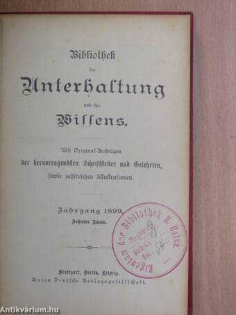 Bibliothek der Unterhaltung und des Wissens X. (gótbetűs)