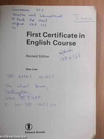 First Certificate in English Course