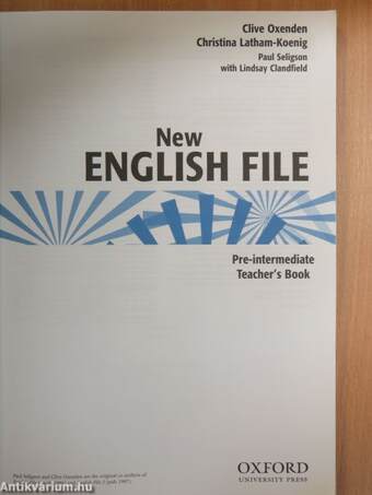 New English File - Pre-intermediate - Teacher's Book - CD-vel