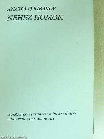 Nehéz homok