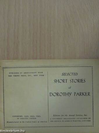 Selected Short Stories of Dorothy Parker