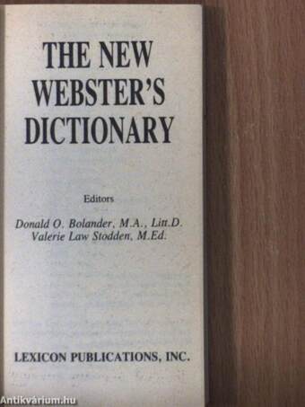 The New Webster's Dictionary