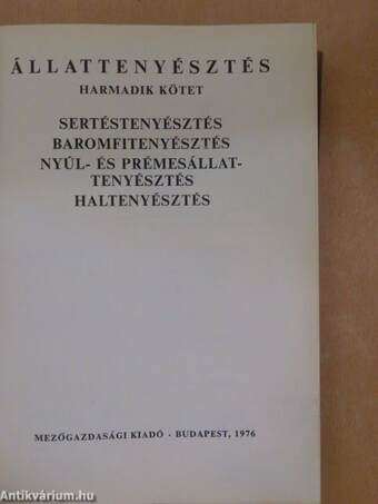 Állattenyésztés 3.