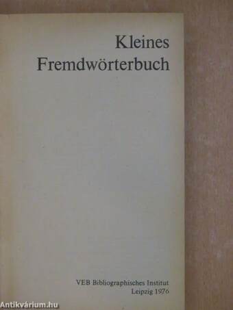 Kleines Fremdwörterbuch