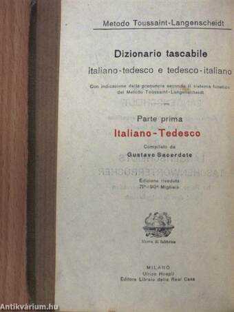 Taschenwörterbuch der italienischen und deutschen Sprache I.