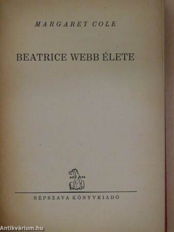 Beatrice Webb élete