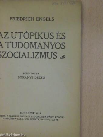 Az utópikus és a tudományos szocializmus