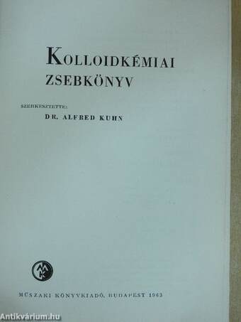 Kolloidkémiai zsebkönyv