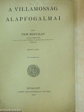 A villamosság alapfogalmai