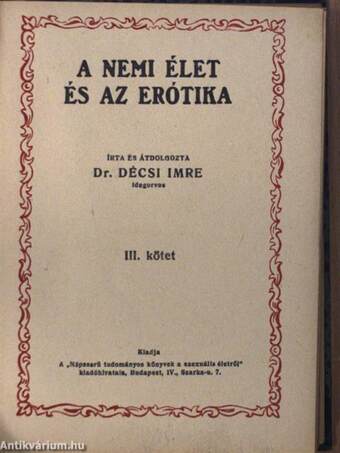 A nemi élet és az erótika III-IV. (töredék)