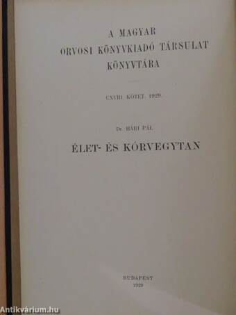 Élet- és kórvegytan