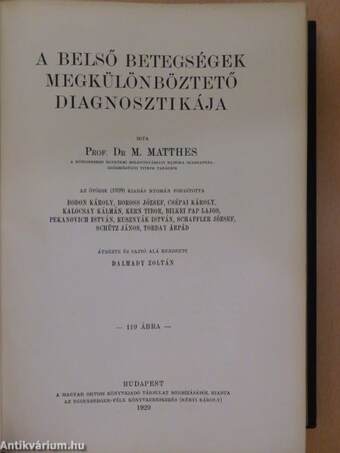 A belső betegségek megkülönböztető diagnosztikája