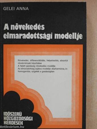 A növekedés elmaradottsági modellje