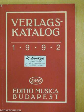 Verlagskatalog 1992
