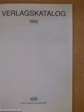 Verlagskatalog 1992