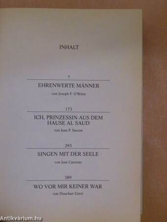 Ehrenwerte Männer/Ich, Prinzessin aus dem Hause Al Saud/Singen mit der Seele/Wo vor mir keiner war