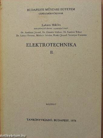 Elektrotechnika II.