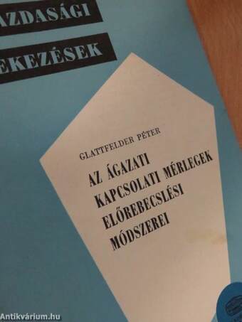 Az ágazati kapcsolati mérlegek előrebecslési módszerei