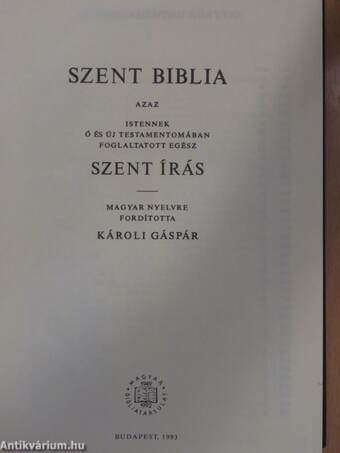 Szent Biblia