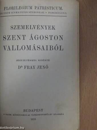 Szemelvények Szent Ágoston vallomásaiból