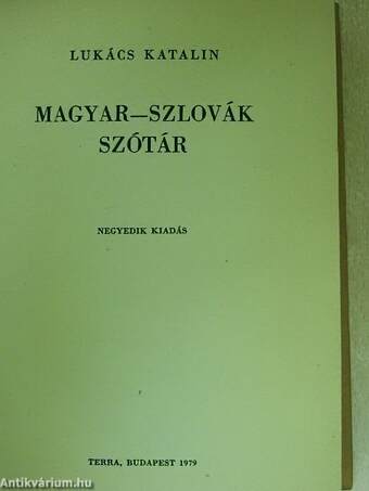 Magyar-szlovák szótár