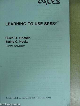 Learning to Use SPSSx