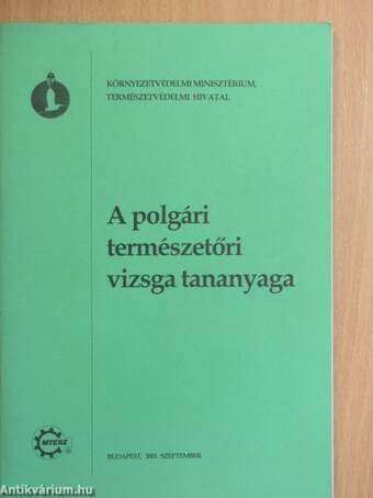 A polgári természetőri vizsga tananyaga/Mellékletek